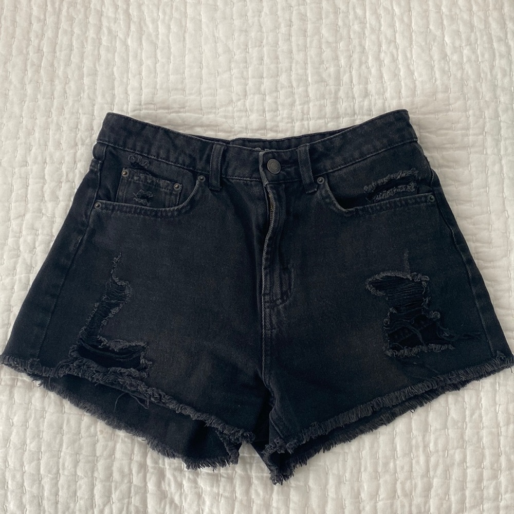 Wild fable high-waisted black ripped shorts